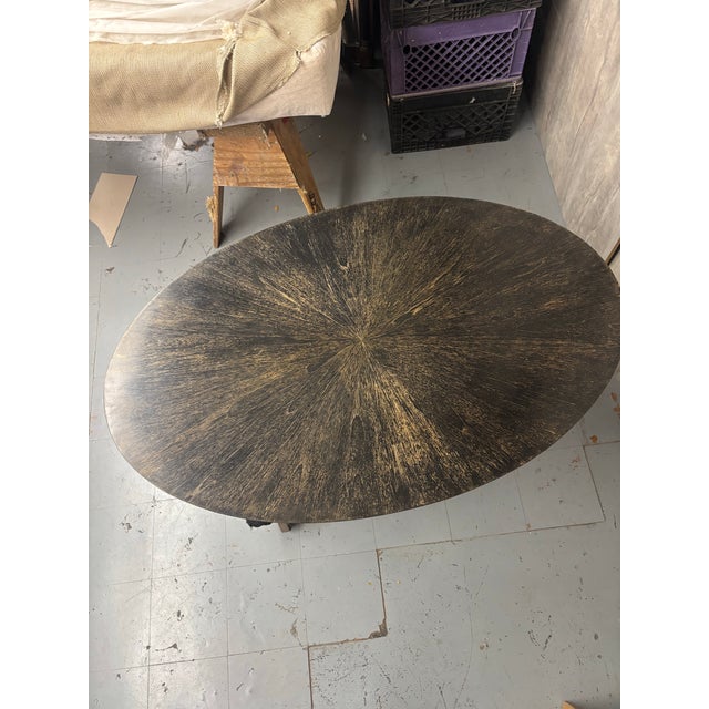 Late 20th Century Oval Coffe Table For Sale In Los Angeles - Image 6 of 11