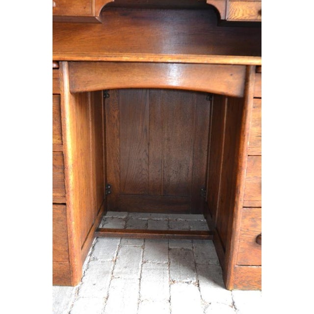 Antique Oak Roll-Up Desk and Office Chair, Set of 2 For Sale - Image 12 of 17