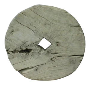 Rustic Raw Wood Round Thick Plank Display Board