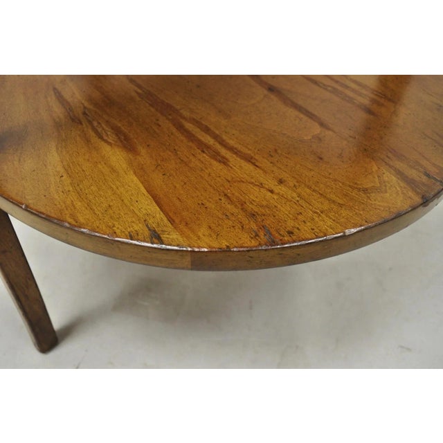 Early 20th Century French Country Provincial Biedermeier Cherry Marble Side Table Ice Bucket Holder For Sale - Image 9 of 12