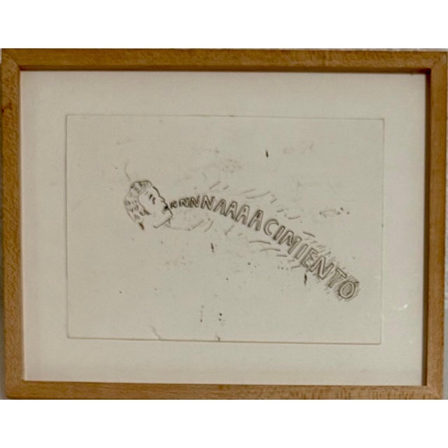 Modern Mario Perez, Latin American Art Ink Drawing Mario Perez Nachimiento Argentina Modernist For Sale - Image 3 of 7