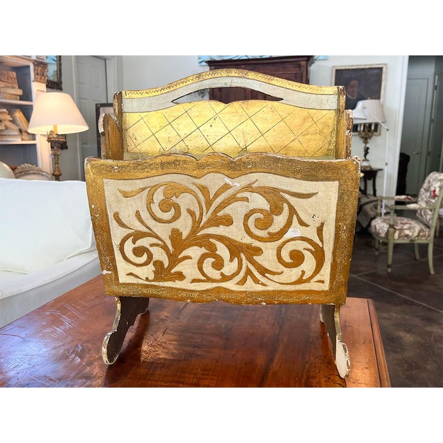 Italian 19th Century Italian Florentine Magazine Rack For Sale - Image 3 of 5