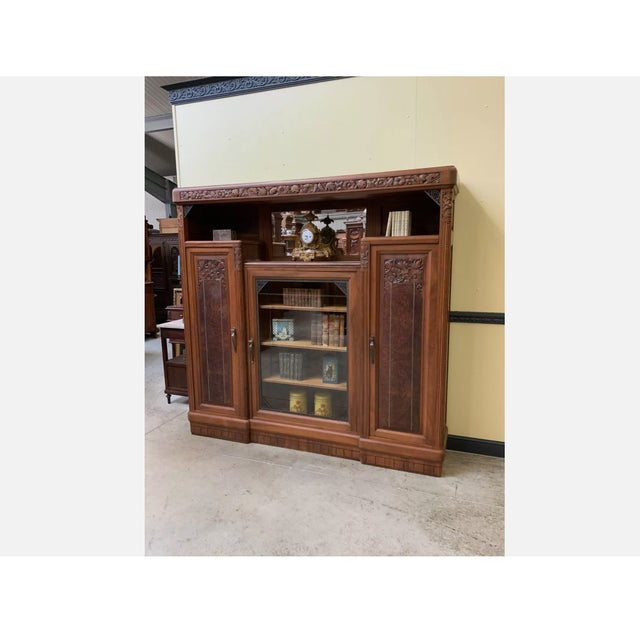 Vintage Bookcase inn Walnut, 1920s For Sale - Image 9 of 12