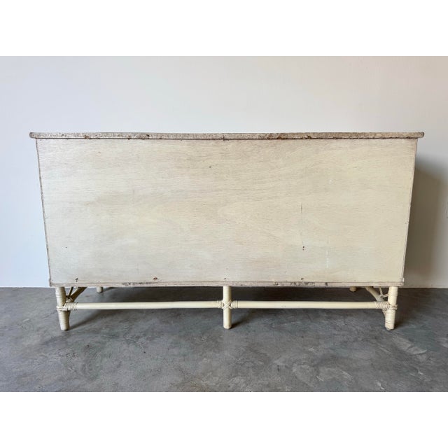 Vintage Ficks Reed Rattan and Faux Bamboo Eight Drawer Dresser/Sold For Sale - Image 12 of 12