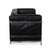 LC 2 Two-Seater Sofa in Black Leather by Le Corbusier for Cassina For Sale - Image 9 of 12