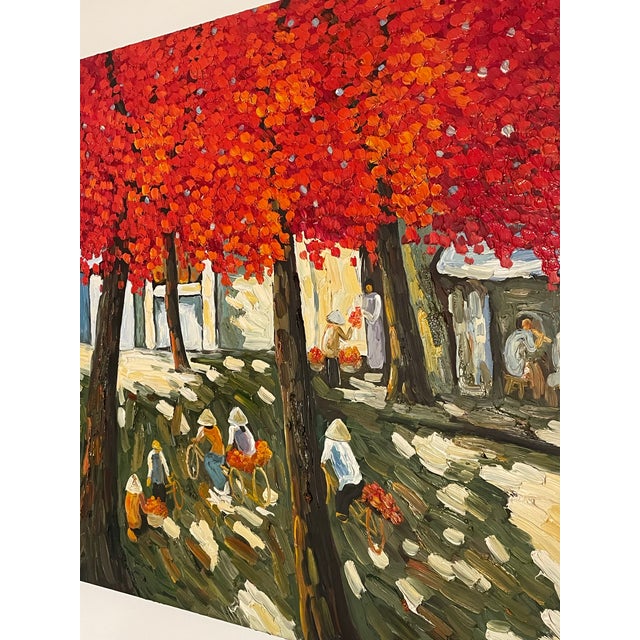 Contemporary “Untitled”, Oil on Canvas, Jing Zhong (Signed) For Sale - Image 3 of 7
