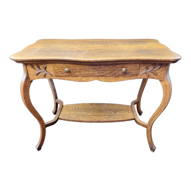 Antique Quartersawn Tiger Oak Library Table Chairish