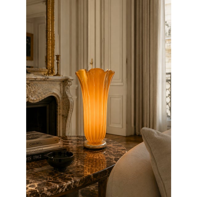 Flamenco table lamp by la murrina murano. stunning table lamp in layered murano glass, mouth-blown and handcrafted by...