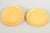 Kähler, set of four plates. Four ceramic plates with uranium glaze in warm golden tones, produced by Kähler in the 1930s....