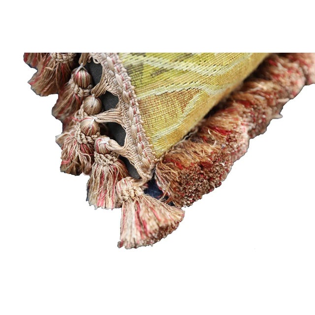 Textile 2000s Hand Woven Silk End Pillow With Three Retriever Puppies For Sale - Image 7 of 8