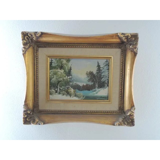 Blue Mid 20th Century "California School of Painters" Landscape Oil Painting, Framed For Sale - Image 8 of 12