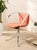 Blush Vintage 1970s Chrome Halo Swivel Armchair in Blush Velvet For Sale - Image 8 of 9
