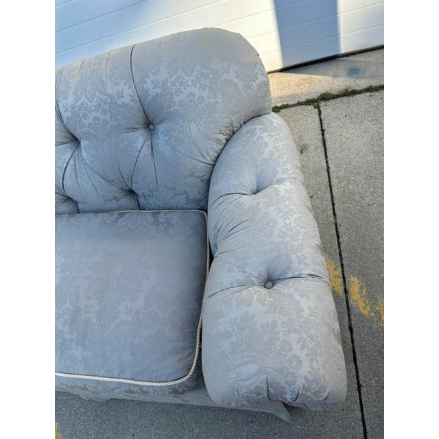 Metal 1990s Century Furniture Tufted Loveseat For Sale - Image 7 of 11
