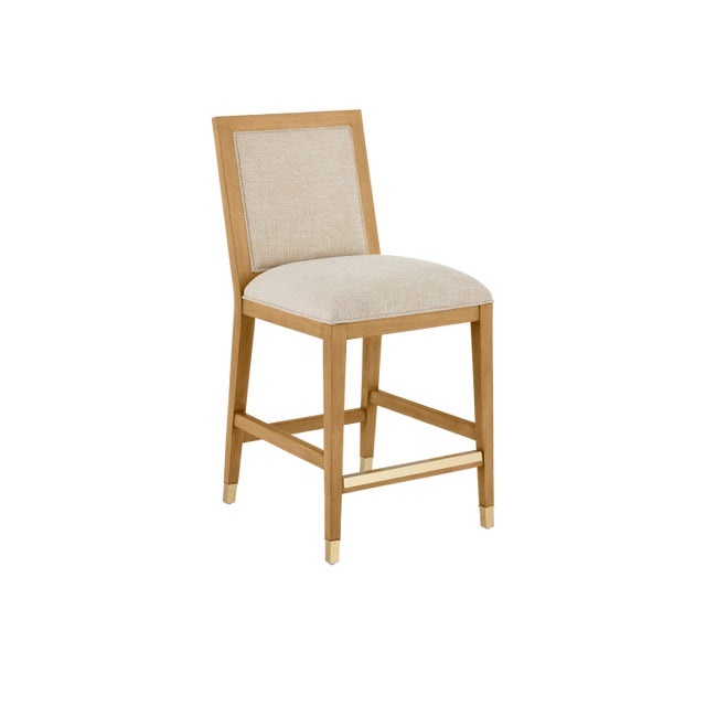 Currey & Company Santos Sea Sand Side Chair, Liller Malt For Sale