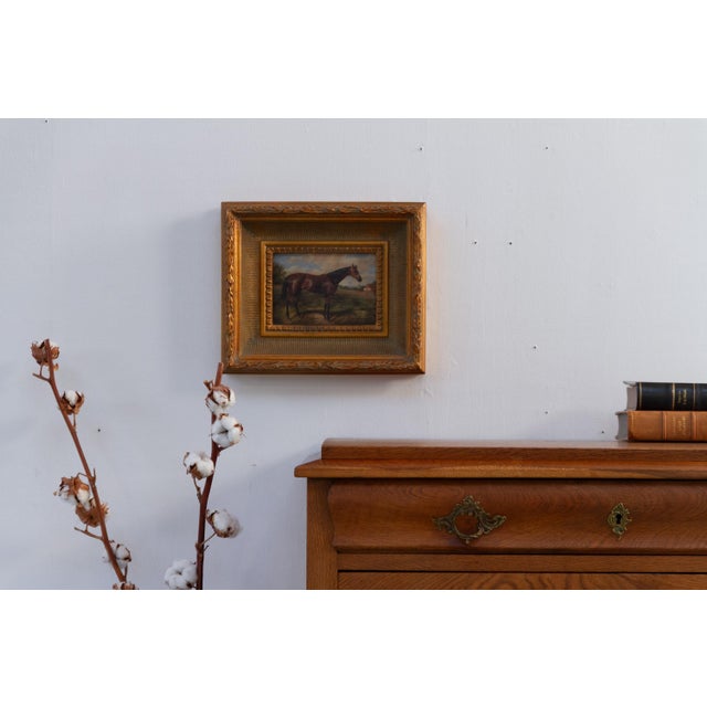 Brown A. Ladd, Bay Horse, 20th Century, Oil on Board, Framed For Sale - Image 8 of 17