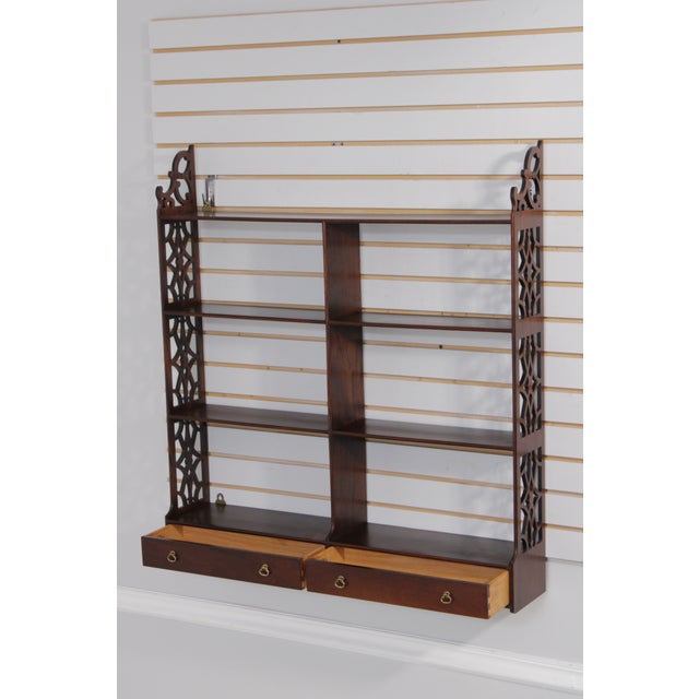 Colonial Williamsburg Tradition House Mahogany Hanging Shelf For Sale - Image 4 of 14