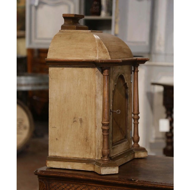 Tan Mid-19th Century French Empire Painted Tabernacle Wall Cabinet For Sale - Image 8 of 9