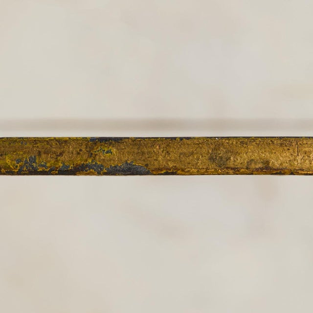French Gilt Iron Cocktail Table with Églomisé Glass Top, 1940s For Sale - Image 9 of 11