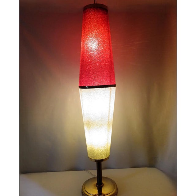 Gold Large Vintage Accent Floor Lamp, 1960s For Sale - Image 8 of 12