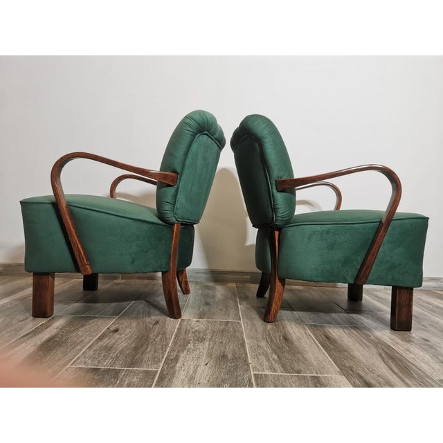 Set of Cocktail Armchairs by Jindřich Halabala, 1950s For Sale - Image 9 of 18