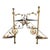 Pair of Gilded Metal Spiral Staircase Wall-Mounted Shelves - 1970's For Sale