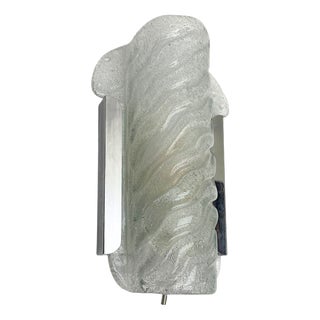 Wall Light in Chrome and Textured Murano Glass from Kaiser-Leuchten, 1970s For Sale