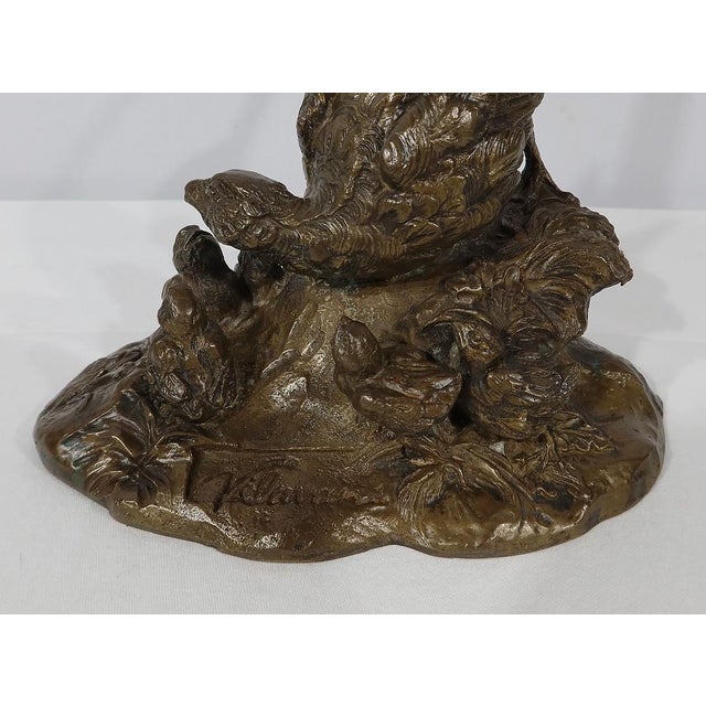 Vilavan, Pheasant and Her Young, Early 20th Century, Bronze For Sale - Image 4 of 18