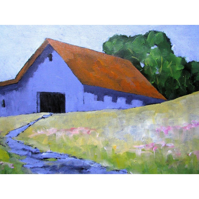 Santa Cruz Barn 16x20 Art Lynne French California Farm Landscape Painting O/C For Sale In Orlando - Image 6 of 6