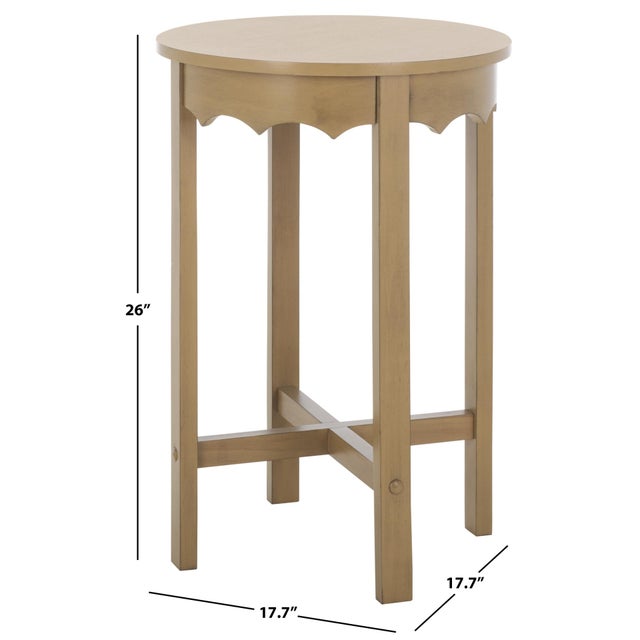 Contemporary Seraphina Round Accent Table in Desert Brown For Sale - Image 3 of 8