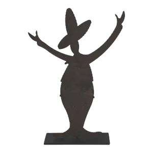 Iron Folk Art Mexican Silouette on Iron Stand