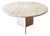 Postmodern Off White Marble Dining Table with Pedestal Base, 1970s For Sale