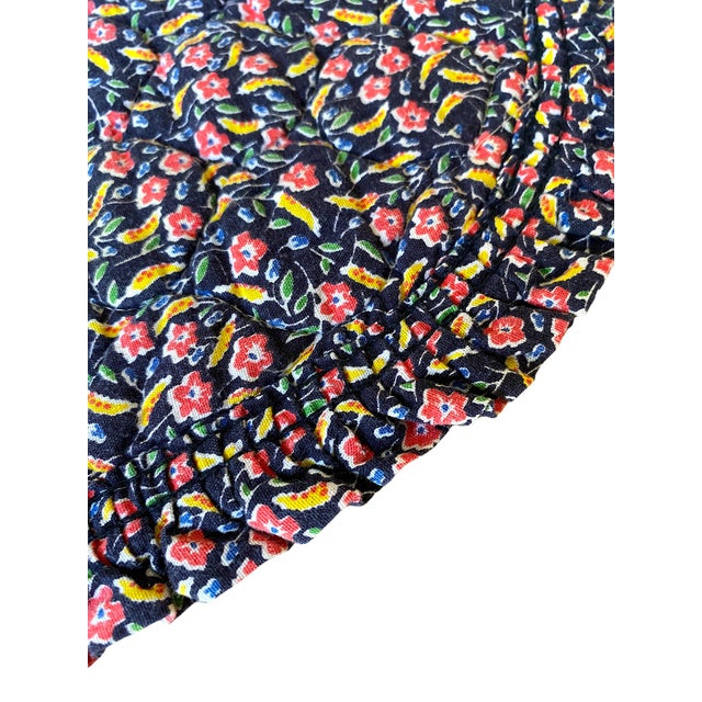 1990s Vintage Floral Laura Ashley-Style Cotton Cloth Placemats and Napkins - Set of 12 For Sale In Jacksonville, FL - Image 6 of 9