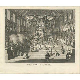 B. Picart, Illustration of a Temple in Japan with Religious Idols, 1726, Print For Sale