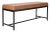 Modern Faux Leather Bench in Brown For Sale - Image 3 of 8