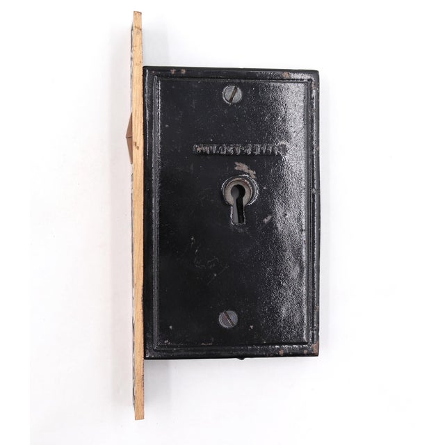 Pair of Antique Aesthetic Russell & Erwin Brass Pocket Door Locks For Sale - Image 4 of 12