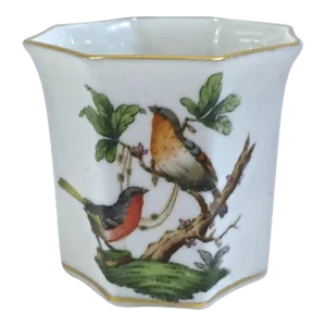 Vintage Herend Octagon Widbird & Butterfly Vase