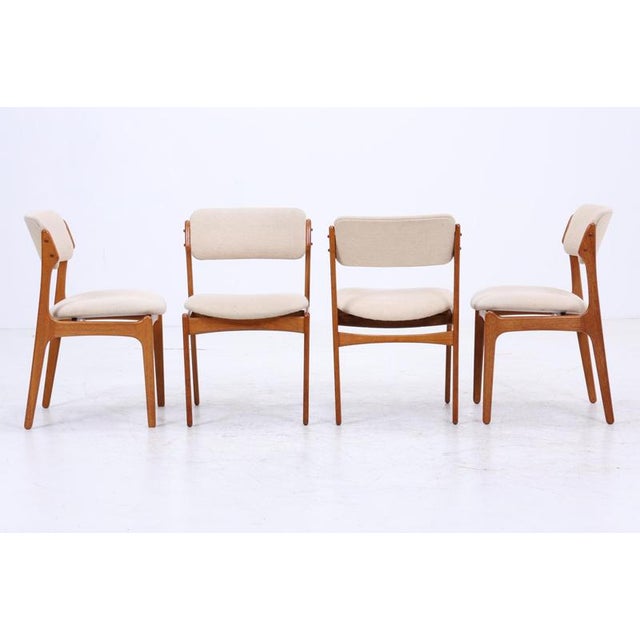 Mid-Century Danish Teak Model 49 Chairs by Erik Buch for Od Møbler, Set of 4 For Sale - Image 3 of 14