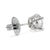 Metal Unisex 14k White Gold 4 Prong Push Back 1.60ct Round Diamond Stud Earrings, A Pair For Sale - Image 7 of 8