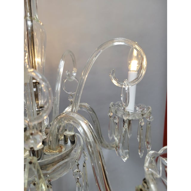 Traditional 20th Century Traditional Crystal Chandelier-5 Arm For Sale - Image 3 of 10