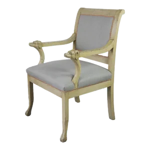 In the Late 20th Century Carved Wood Classical-Style Open Armchairs.
