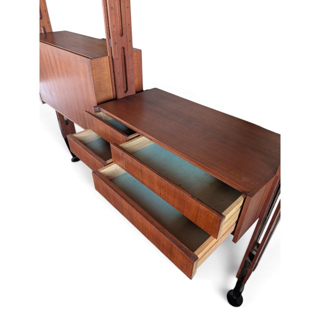 Italian Swedish Wall Unit attributed to Franco Albini, 1960s For Sale - Image 6 of 14