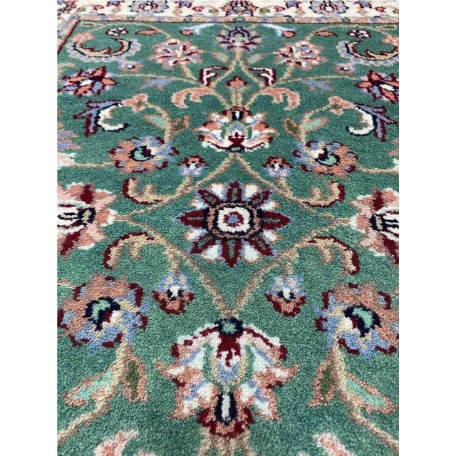 1990s Handwoven Indian Agra Area Rug 2x3 For Sale - Image 9 of 9