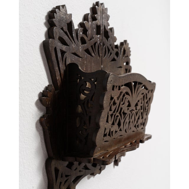 Early 20th Century Belgium Art Nouveau Chocolate Wood Desk Accessory For Sale - Image 12 of 15