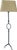 Metal Mid-Century Style Bronze-Over-Gilt Iron Floor Lamp — Sculptural X-Base, Dual Pull Chains For Sale - Image 7 of 7