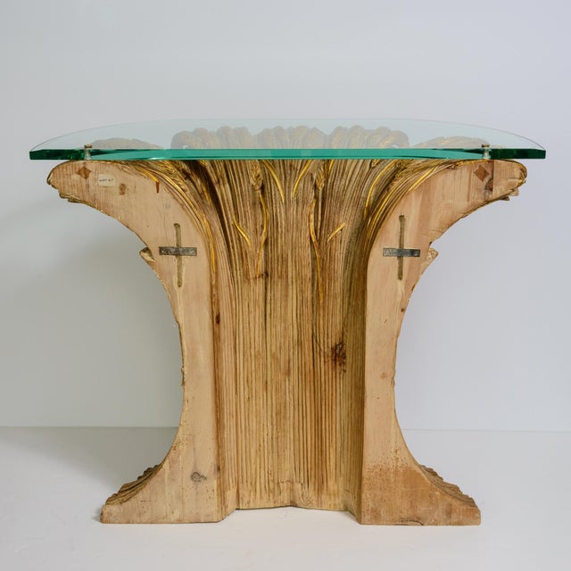 Italian Hollywood Regency "Sheaf of Wheat" Console Table, by Franco Chelini in the 1970s. For Sale - Image 10 of 10