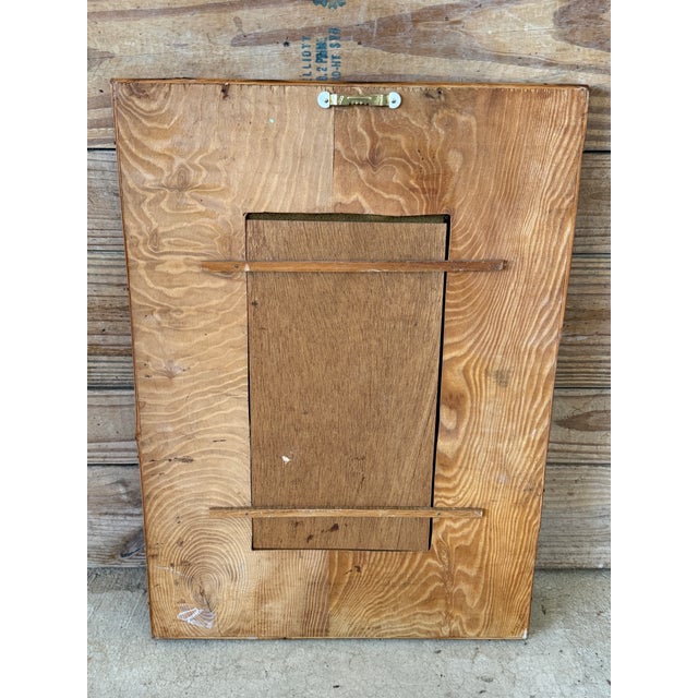 Vintage Boho Coastal Bamboo Wall Mirror With Sculptural Cut Bamboo Frame For Sale - Image 9 of 10