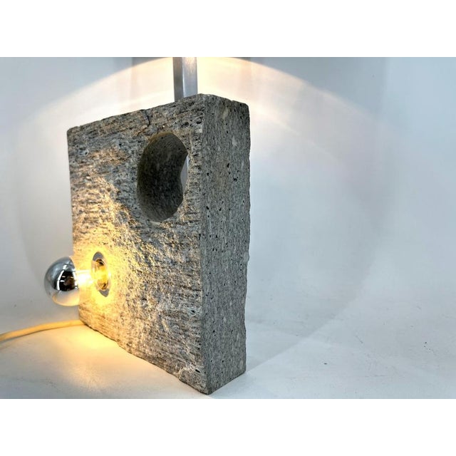 1970s Postmodern Stone Table Lamp, 1970s For Sale - Image 5 of 14