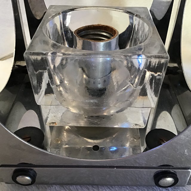 Vintage Peill & Putzler Cube Chrome With Ice Cube Glass Industrial