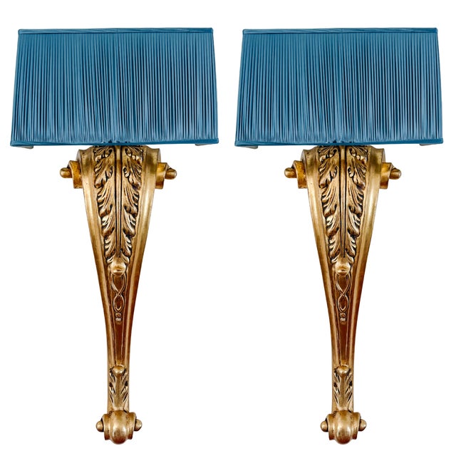 An exceptional pair of oversized Neoclassical wall sconces sourced during a recent trip to Paris. These statement pieces...