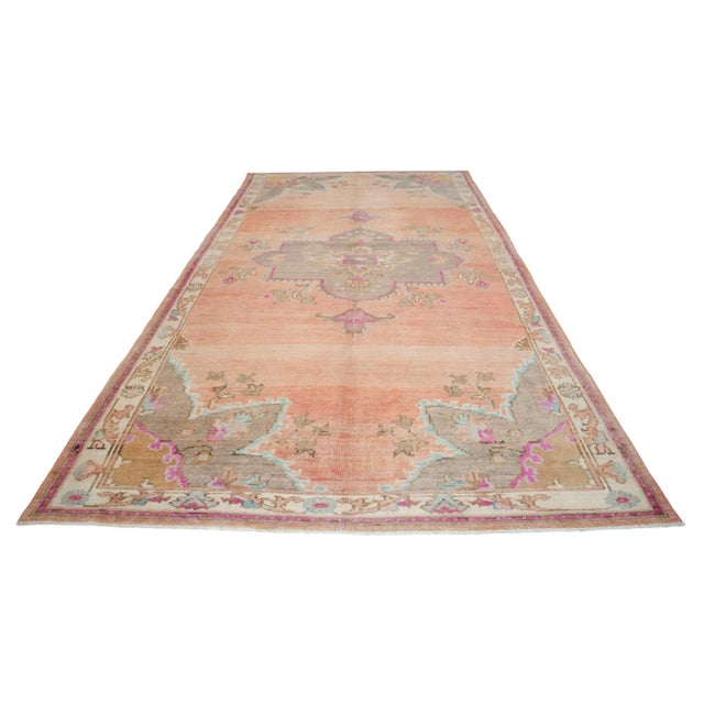 Textile Vintage Hand Knotted Turkish Large Area Rug For Sale - Image 7 of 18
